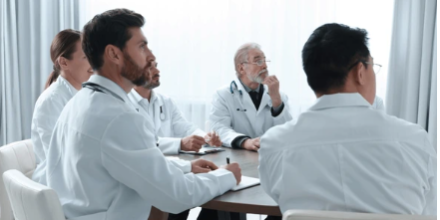 A diverse group of professionals including small business owners, health store operators, doctors, chiropractors, naturopathic doctors, and dentists discussing nascent iodine supplements.